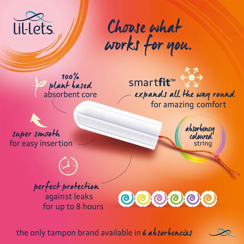 Lil-Lets Non-Applicator Ultra Tampons X 60 | 6 Packs of