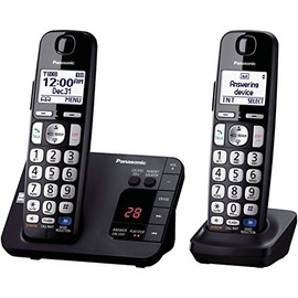 Panasonic KX-TGE232B Cordless Phone, 2 Handsets