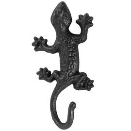 Sarini 3pcs Gecko Coat Hook Cast Iron Gecko Wall Hook Rustic Style Cast Iron Keychain Wall Hook Heavy Duty Door Hook Coat Rack Towel Rack