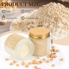 10 Jars Christian Religious Scented Candle Gift Women Set 3.5 oz Bulk Catholic Bible Verses Thank You Gift for Women Faith Friends Teacher Employee Motivational Inspirational Coworkers Gifts(White)