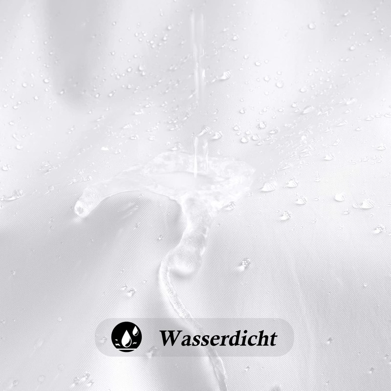 Extra Wide Shower Curtain, 300 x 200 cm, Textile Fabric,