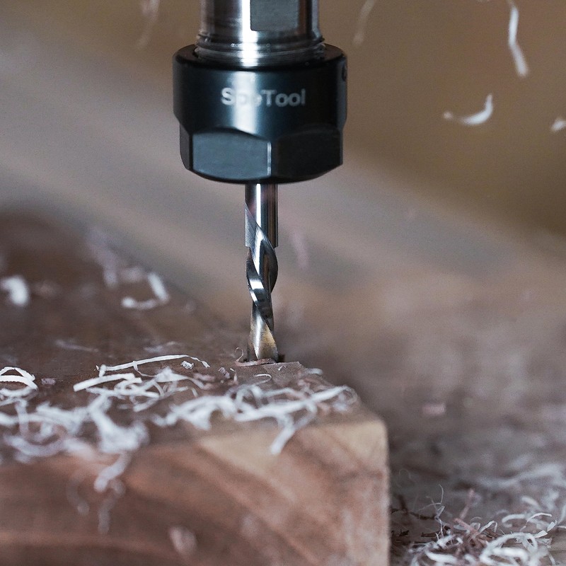 SpeTool 8 mm Shank Down Cut Spiral Router Bit, 8