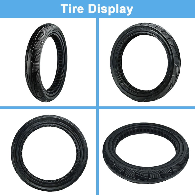 14x2.125 Bicycle Solid Tire, Airless Honeycomb Rubber Tire 14 Inch,