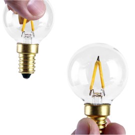 E14 1W G40(G14) Globe LED Bulb Edison Incandescent 10 Watt Lamp Equivalent Non-Dimmable 6000K Daylight White 150 Lumen CRI>90+ European Style Bases Round Decorative Light Bulb, 6 Pack