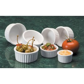 American Metalcraft 6 oz Ceramekin w/ Ribbed Sides