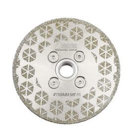 SHDIATOOL Diamond Cutting Grinding Disc 4-Inch Saw Blades Double Side Coated Electroplated Grinding Wheel for Granite Marble 105mm