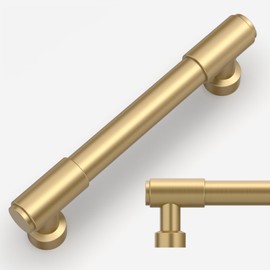 Amerdeco UK0067 Pack of 10 Champagne Gold Cabinet Handles Kitchen Handles 96 mm Hole Spacing Drawer Handles Drawer Handles for Kitchen Cabinets Wardrobe