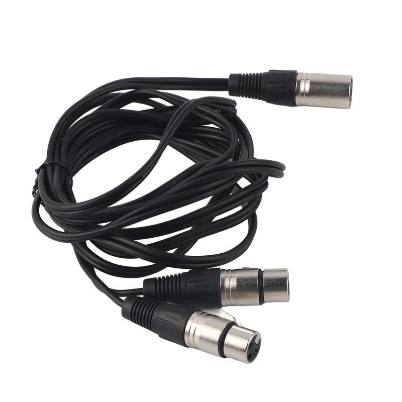 XLR Male to Dual XLR Female Cable Microphone Stereo Balanced