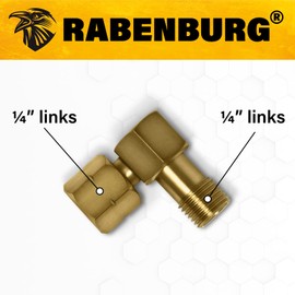 Connection Angle Gas 1/4 Inch Left 90 Degree Corner Connector Brass for Gas Hose Angle for Gas Cooker, Gas Stove, Gas Oven, Gas Boiler, Motorhome, Camping