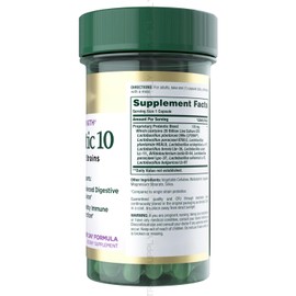 Nature_Bountys Ultra Strength Probiotic 10 (70 Count.) – 20 Billion CFU, 10 Diverse Strains for Digestive Balance & Immune Support – Gluten-Free, Vegetarian Formula