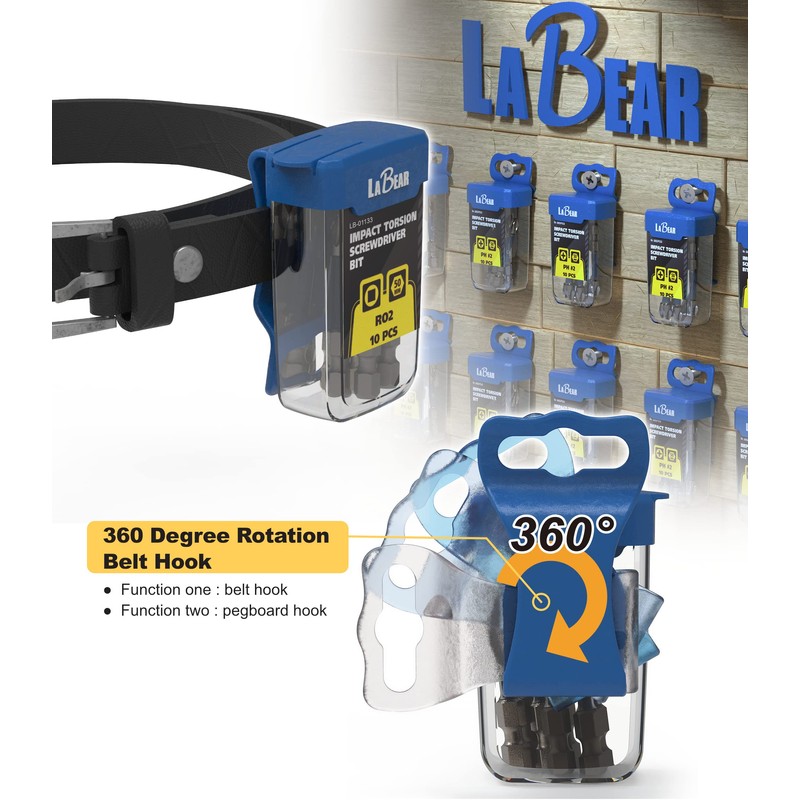 LaBear - 10piece Robertson square Impact high torque Screwdriver Bit