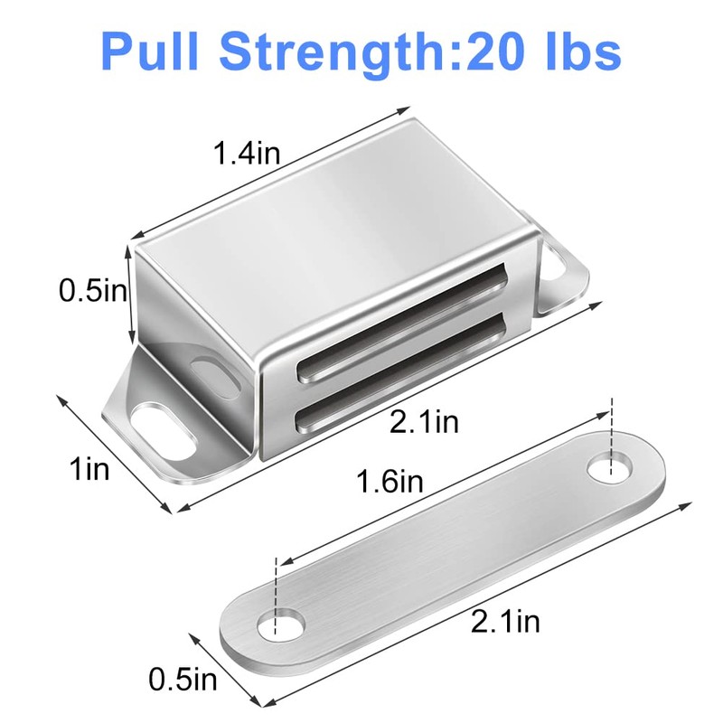 Onarway Magnetic Door Catch 4 Pack 20 lbs Strength Stainless
