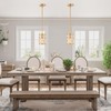 Modern Crystal Pendant Light Fixture 2-Pack Gold Finish Hanging Lighting