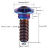 UHDFBDHF 6Pcs Titanium Bolt M8 x 20mm 25mm Motorcycle Rear