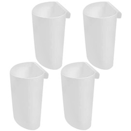 STOBOK 4Pcs Storage Basket Rolling Cart Storage Cups Tabletop Sundries Container Rolling Storage Bin Cart Pen Plant Cart Small Hanging Bucket for Home and Office, White