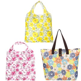 BSITSSS 3 PCS Foldable Shopping Bags, Reusable Shopping Bag, Folding Shopping Bags, Shopping Tote Bags Washable Grocery Bags, for Daily Shopping Groceries Travel Storage