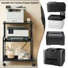 Lauren&Harold 34'' Printer Stand with Storage 3-Tier Printer Table with
