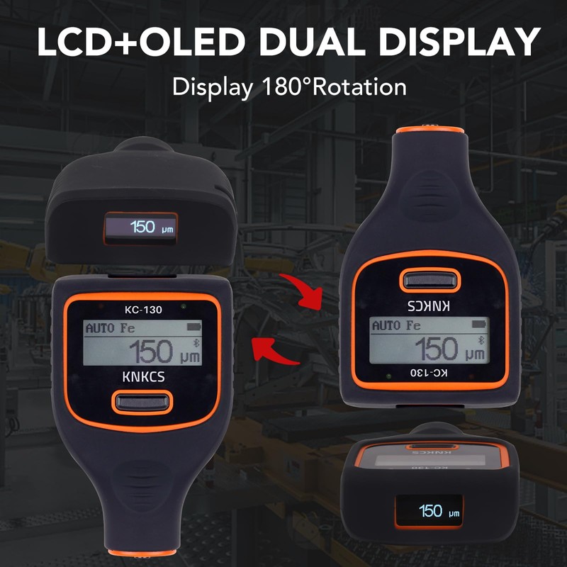 KNKCS Paint Depth Gauge - Dual Screen Paint Thickness Meter