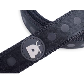 Petface Steel Tonal Dots Print Dog Lead, Small, Grey