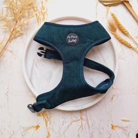 Forest Green Cord Dog Harness S