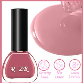 KAHSOSE Mauve Pink Nail Polish Air Dry, 15ML Dusty Rose Nail Polish Quick Dry, No UV Light Needed Long Lasting Plum Pink Nailpolish, Neutral Glossy Vegan Gel Polish for Women Girls DIY Home