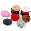 5 Pcs Round Resin Buttons Striped Buttons for Overcoat Sewing