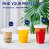 JOLLY CHEF 100 Pack 16 oz Clear Plastic Cups with