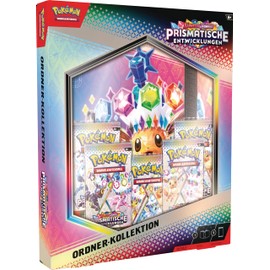 Pokémon - Trading Card Game Folder Collection Crimson & Purple - Prismatic Developments (Folder with 378 Card Slots & 5 Booster Packs)