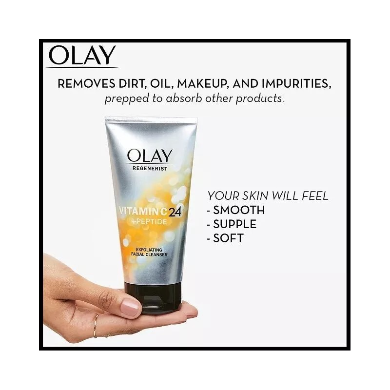 Olay Regenerist Facial Cleanser, Brightening, Vitamin C + Peptide 24