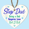 Pixie's Gifts Stepdad Wooden Heart Plaque - Sentimental Gift for