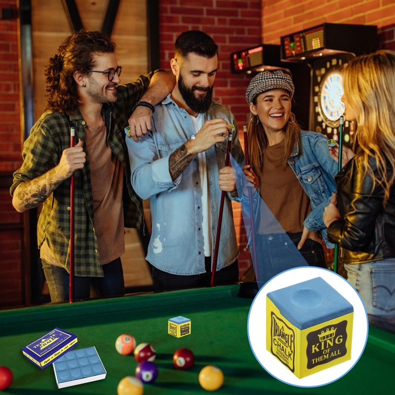 MOERDIFFER Billiard Chalk, Cue Chalk, Non-Slip Pool Cue Chalk, Premium