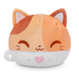 TeeTurtle Bakery Reversible 4" Scented Cat Latte Plushie - Kawaii Soft Cute for Coffee Lovers - This Stuffed Animal Smells Like a Delicious Latte!
