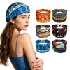 JewelryWe Women’s 6 Pack Headbands - Boho African Print Stretch