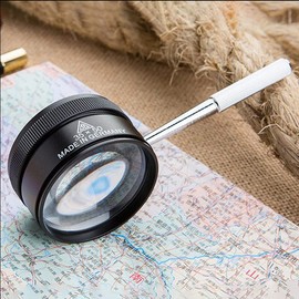 35X Handheld Magnifying Glass Hobby Magnifying Glass Handheld Magnifier Detachable Book Newspaper Magnifying Glass High Power Magnifying Glass Portable for Hobby Observation Stamps Inspection