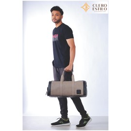 Cuero Estilo Vegan Leather Travel Duffle Bag - Stylish & Eco-Friendly Weekender with Shoe Compartment, Water-Resistant, Durable for Short Trips & Gym.