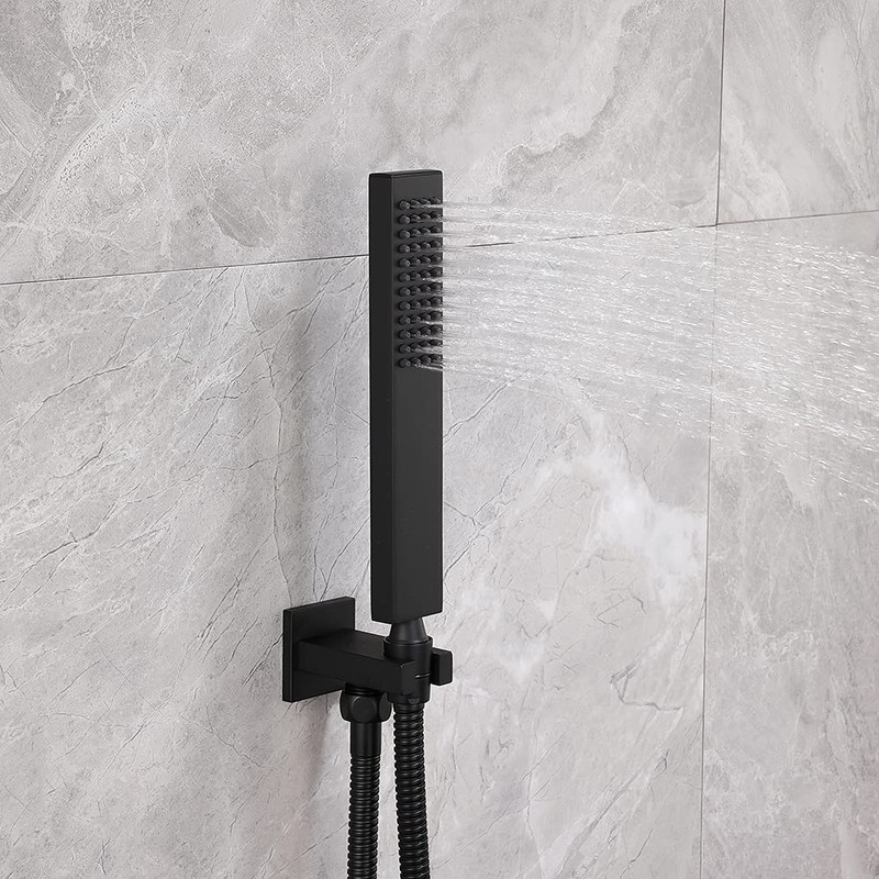Asyas Solid Brass High Pressure Hand Held Shower Square Sprayer