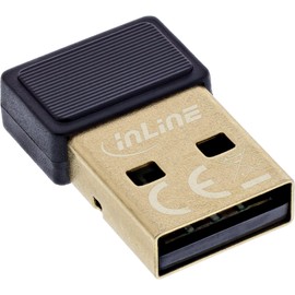 InLine Bluetooth 5.3 USB Adapter, Driverless Plug and Play, Up to 20m Range, Realtek Chipset, Supports A2DP PAN HFP, for Windows 8.1 10 11, 41322B
