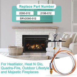 Hipoilk IPI Pilot Assembly 2090-012 Natural Gas (NG) for Heatilator, Heat N Glo, Quadra-Fire, Outdoor Lifestyle and Majestic Fireplaces Replacement Parts