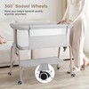 Cowiewie Bassinet Bedside Sleeper, Breathable Baby Bedside Bassinet and Mattress,