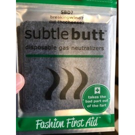 Fashion First Aid Women's Subtle Butt Disposable Gas Neutralizers 5 Pieces Set