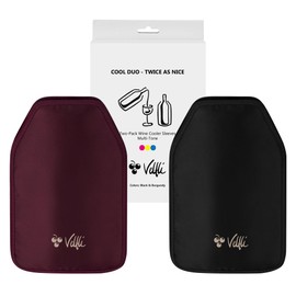 Wine Cooler Sleeve Duo Pack - Perfect for Wine & Champagne Lovers, Multicolor with Classic Black & Rich Burgundy, Stretchable, Flexible, Durable Design, Champagne Cooler Bag - Velfli