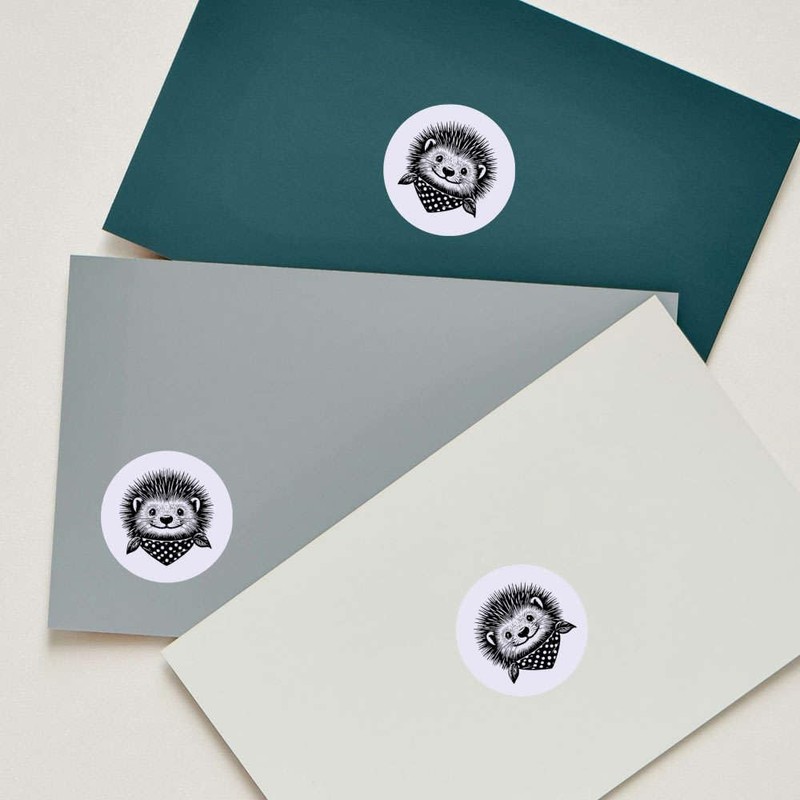 24 x 40mm 'Glückliches Igeles' Aufklebern / Stickers (SK00063853)