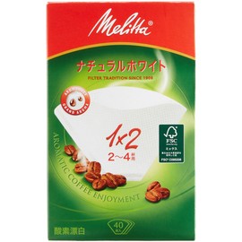 メリタ Melitta コーヒー フィルター ペーパー 2~4杯用 1×2 用 40枚入り アロマジックシリーズ ホワイト