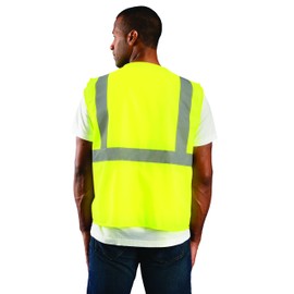 Occunomix ECO-ISZ-Y2X Value Solid Standard Zipper Vest, Class 2, XX-Large, Yellow