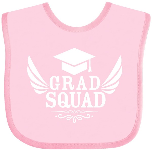 inktastic Grad Squad with Graduation Cap and Wings Baby Bib