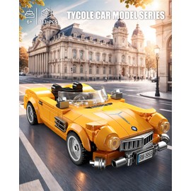 TYCOLE TGL Sports Car Building Block Set with Display Case, Race Car Building Kits Construction Toy, Vintage Racing Car Collection Model, Birthday Gift for Adults and Kids Boys 8-12 (313 Pieces)