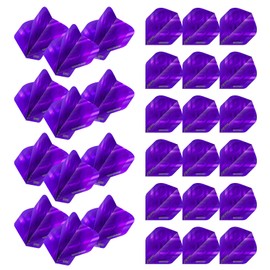 WINMAU Prism Zeta Colour Design Extra Thick Dart Flights - 10 sets per pack (30 dart flights in total) (Purple)