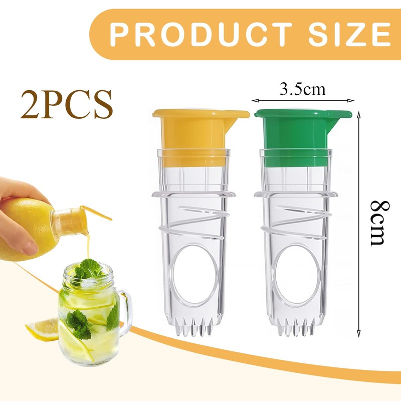2 PCS Lemon Juicer Squeezer, Screw Top Lemon Squeezers, Manual