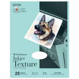 Strathmore 8.5x11 Textured Inkjet Paper 80lb White 25 Sheets Made in USA