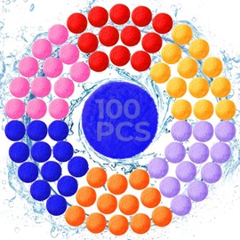 100 Pcs Reusable Water Balloons,refillable water balloons quick fil,Outdoor Toys and Games,Water Toys for Kids and Adults Boys and Girls - Summer Balls for Pool and Backyard Fun